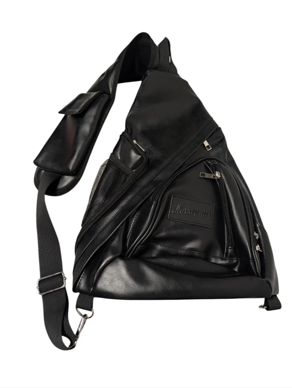 Journeyman Black Vegan Leather Sling Bag Crossbody Backpack NWT Men's Women's